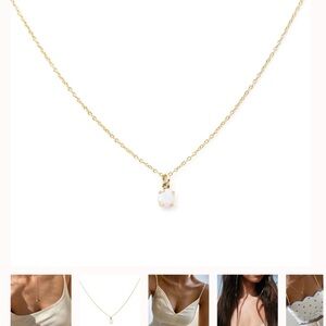 LLUME Gold Plated Opal Sardinia Waterproof Necklace